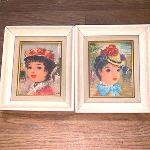 Pair of Vintage Portrait Frames. Small